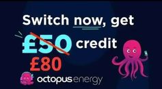 £80 off Octopus Energy Electric Gas Any Package Referral Signup Discount Code
