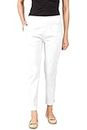 Vetements Slim Fit Stylish Trousers for Girl's Color White Size L