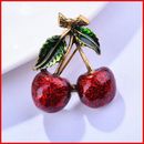 Cute Cherry Brooches For Women Cute Red Cherry Fruits Party Casual Office Gifts