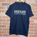 Camiseta Cintas de Casete Maxell Talla M Vintage Años 70 Años 80 Puntada Única Yunque Suave Delgada