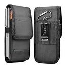Takfox Phone Holster for Samsung Galaxy S23 Ultra S22 Plus S21 S20 S10 Note 20+,A03S A14 A54 A51 A71 A23 A12 A13 A32,G Stylus 2023 Nylon Cell Phone Belt Clip Holster Carrying Pouch w Card Holder,Black