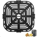 Air Fryer Grill Pan for COSORI Square Air Fryer Pro LE 5 Qt, Non-Stick 8.26''*8.26'' Air Fryer Rack Replacement Parts Accessories Grill Plate Crisper Plate Tray with Rubber Bumpers, Dishwasher Safe