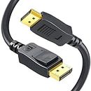 Kinsound DisplayPort to DisplayPort Cable [4K@60Hz 2K@144Hz], DP to DP Male to Male Cable Gold-Plated Cord Compatible for Lenovo, Dell, HP, ASUS and More(6ft)