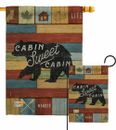 Cabin Sweet Garden Flag Lodge Outdoor Decorative Small Gift Yard House Banner
