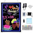 FEELING MALL Message Board- 32" X 24" Inches Erasable Writing Drawing Neon Sign with 8 Markers - Perfect for Children, Back to School, Home, Office, Restaurants, Bar, Holiday Celebration Gift