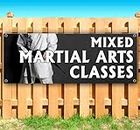 Mixed Martial Arts Classes Banner 13 oz | Non-Fabric | Heavy-Duty Vinyl Single-Sided With Metal Grommets | Gym, Workout, Train