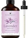 Handcraft Blends Lavender Essential Oil - Huge 118 ml - 100% Pure and Natural - Premium Grade with Glass Dropper