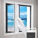 FGJCJ 400 cm Fensterabdichtung Klimaanlage Klimaanlage mit Kabelbinder Set, Fensterabdichtung für Mobile Klimageräte Klimageräung, Klimaanlage Fenster Abdichtung für Klimaanlagen