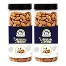 WONDERLAND FOODS 100% Natural Premium California Hand Picked Almonds 1Kg (500g X 2 Jar) Pack | Badam Giri | Nutritious & Delicious High in Fiber & Boost Immunity | Real Nuts | Gluten Free