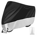 WOTOW Motorcycle Cover, Waterproof Outdoor All Season UV Protection Accessories with Lock Hole XX Large Heat-Resistant & Breathable Motorbike Covers for Harley Davidson Moped Cover, Scooter Cover
