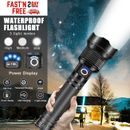 XHP90 Brightest 25000000LM LED Powerful Zoomable Torch Rechargeable Flashlight