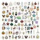 GraceAngie 40pcs Assorted Enamel Charms Pendants for Jewelry Making Assorted 40 Styles Gold-Plated Charms Bulk for DIY Necklace Earrings Bracelet Craft Findings (Mix)