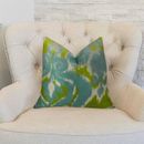 Plutus Brands Velvet Pine Cliff Handmade Luxury Pillow Synthetic/Down/Feather/Polyester in Green | 18 H x 18 W x 3 D in | Wayfair PBRAZ363-1818-DP