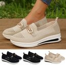 Womens Flat Loafers Trainers Pumps Slip On Casual Ladies Comfort Shoes Size3-8