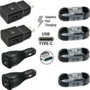 Fast Car Wall Charger Type-C Cable For Samsung Galaxy Note10 S8 S9 S10 + S20 BLK
