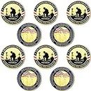 10 Pcs Military Challenge Coins Thank You for Your Service Military Favors Challenge Coins Military Appreciation Coins Individual Collectible Coins for Veterans Day Presents (Classic)