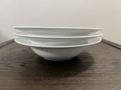 Set/3 • Pier 1 Imports Luminous Porcelain White Deep Rimmed Bowls • 8.5" • NEW