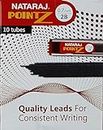 NATARAJ Lead Pointz 0.7mm 2BH Refill for Mechanical Pencils, Smooth Dark Lead, Break Resistant, Comfortable Grip for Writing, Everyday Writing Activities (Pack of 10)