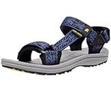 CAMELSPORTS Mens Athletic Sandals Outdoor Strap Summer Beach Fisherman Water Shoes Sport Gym Hiking Sandal, A-black/Blue, 7