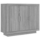 vidaXL Sideboard Living Room Furniture Cupboard Storage Cabinet Home Organiser Highboard Console Telephone Cabinet Grey Sonoma Engineered Wood