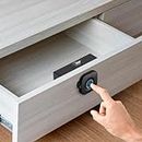 Escozor® Smart DIY Wooden Furniture Digital Keyless Lock for Home (Fingerprint Lock for Cabinet,Drawer & Wardrobe) Child Safety Electric Biometric Lock (with Each Lock Different E-Key)