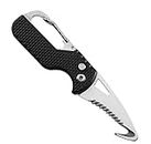NYTRYD Hook Cutter Open Box Belt Cutter Sawtooth Blade EDC Folding Keychain Tool multifunction tactical keychain Cutter, emergency Survival Tool, strap box cutter (1 Pcs,Multi Colour)
