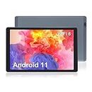 Tablet da 10.1 Pollici, Tablet Android 11 5G+AX WiFi 6.3GB RAM 32GB ROM Storage, HD 1280x800 IPS, Processore Quad Core,Fotocamera 5MP+8MP,Bluetooth 5.0,Batteria 6000 mAh,G+G Corpo in metallo (grigio)