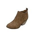 Women's Chelsea Platform Ankle Boots with Chunky Heel Slip on Elastic Booties Pointed Toe Fall Heeled Booties Shoes Cowboy Western Short Booties
