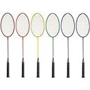 Champion Sports Tempered Steel Badminton Rackets Set of 6