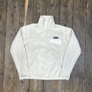 Patagonia Fleece Teddy Soft Snap-T Vintage Outdoor Jacket, White, Womens Medium