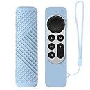 Cotbolt Silicone Case Compatible for Apple TV 4k 2021 2022 2nd 3rd Generation Model Remote Cover (Blue)