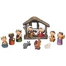 WONDER GARDEN Nativity Figurines Resin Ornaments Set,12 Pieces Tabletop Scenes Xmas Gifts Collectibles for Christmas Holiday Decorations