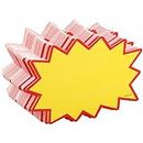 Tabanzhe Starburst Sign Stickers - Set of 100 Price Tags for Retail Stores, Adhesive Starburst Sold Stickers for Markets and Retail Displays(7 X 9 Cm)