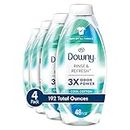 Downy RINSE & REFRESH Laundry Odor Remover and Fabric Softener, Safe on ALL Fabrics, Gentle on Skin, HE Compatible, Cool Cotton, 48 fl oz (Pack of 4)(192 fl oz total)