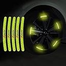 20pcs 3D Reflective Stickers, Car Wheel Tire Rims Sticker Stripes Tape Decals, Also for Motorcycle Bike Bicycle, Night Safety Decorations Automotive Exterior Accessories Light 【Sports】