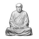 Trump Resin Statue, US Buddha President Statue Handmade Souvenir Trump Figurine 2024 - Xitian Listening Buddha Statue