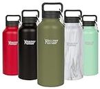 Healthy Human Stainless Steel Water Bottle | Double Walled Vacuum Insulated Water Thermos for Adults | Eco-Friendly Travel Bottles with Leak Proof Lid (Olive, 32 oz/ 946 ML)