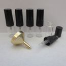 5x 2ml Empty Glass Perfume Cologne Decant Spray Bottles Atomizers Labels Funnel
