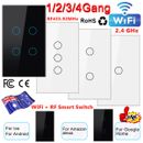 WiFi Switch Smart Home Touch RF Light Wall Panel For Alexa For Google 1/3/4 Gang