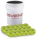 PowerNet Flexi Soft 11" Softballs 18 Pack Bundle | Cushioned Core Safety Ball | Reduced Impact | Perfect for Batting Practice and Training Young Players (Balls & Bucket)