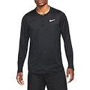 Nike Court Dri-FIT Advantage Men's Half-Zip Tennis Top (as1, Alpha, l, Regular, Regular, Black/White)
