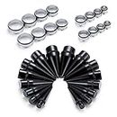 Funseedrr 32pcs Ear Stretchers Kit Acrylic Tapers Surgical Steel Plugs Tunnel Big Gauges Set Piercing Jewellery 10mm-24mm