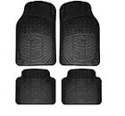 Euro Care Standard PVC Car Mat, Rubber Foot Mats for Hyundai Aura,Automotive Floor Mats - Black-Set of 4