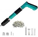 Nail Wall Fasting Tool For Cement Manual Steel Nail Gun With 50 Steel Nails Manual Concrete Nail Guns For Carpentry Home Decoration Building Maintenance And Diy Projects Steel Gun Tool (Nail Gun)