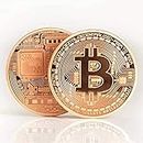 Adiman Bitcoin Design Cryptocurrency Copper Plated Awesome Design Commemorative Coin 15 Grams Weight