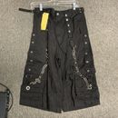Tripp NYC shorts Black Bondage Goth Punk Rave Y2K Vintage Wide Leg #8