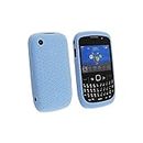 Blackberry Curve 8520 Embossed Silicon Skin Case - Frost Blue OEM Original HDW-24540-001