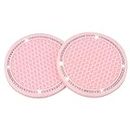 JSCARLIFE 2 Pack Bling Car Cup Holder Coasters, 2.75 Inch Soft Silicone Pad Set Diamond Round Auto Cup Holder Insert Drink Coaster Car Interior Accessories (pink/2pcs)