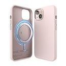 elago Magnetic Silicone Case Compatible with iPhone 13 Case (6.1") Compatible with MagSafe, Built-in Magnets, Premium Liquid Silicone, Protective Cover, Compatible with MagSafe Accessories (Lovely Pink)