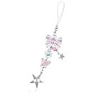 Meefisher Star Phone Charms Strap Y2K Cute Aesthetic Accessories Kawaii String for Purse Backpack Airpods Pendants Decor for Music lover Girls Women, Alloy Steel Metal Nylon, No Gemstone